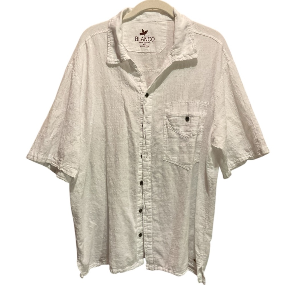 BLANCO 100% COTTON/ COTONE Men’s White Shirt